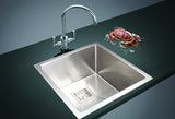 430x455mm Handmade 1.5mm Stainless Steel Undermount / Topmount Kitchen Sink with Square Waste