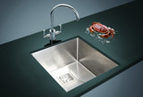 430x455mm Handmade 1.5mm Stainless Steel Undermount / Topmount Kitchen Sink with Square Waste