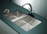 835x505mm Handmade 1.5mm Stainless Steel Undermount / Topmount Kitchen Sink with Square Waste