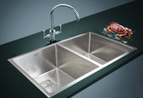 835x505mm Handmade 1.5mm Stainless Steel Undermount / Topmount Kitchen Sink with Square Waste