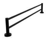 Single Classic Towel Bar Rail Bathroom Electroplated Matte Black Finish