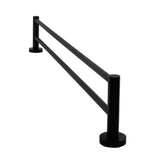 Single Classic Towel Bar Rail Bathroom Electroplated Matte Black Finish