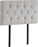 Linen Fabric Single Bed Deluxe Headboard Bedhead - Beige
