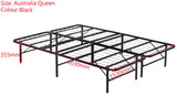 Queen Folding Metal Bed Frame Storage Platform Mattress Base