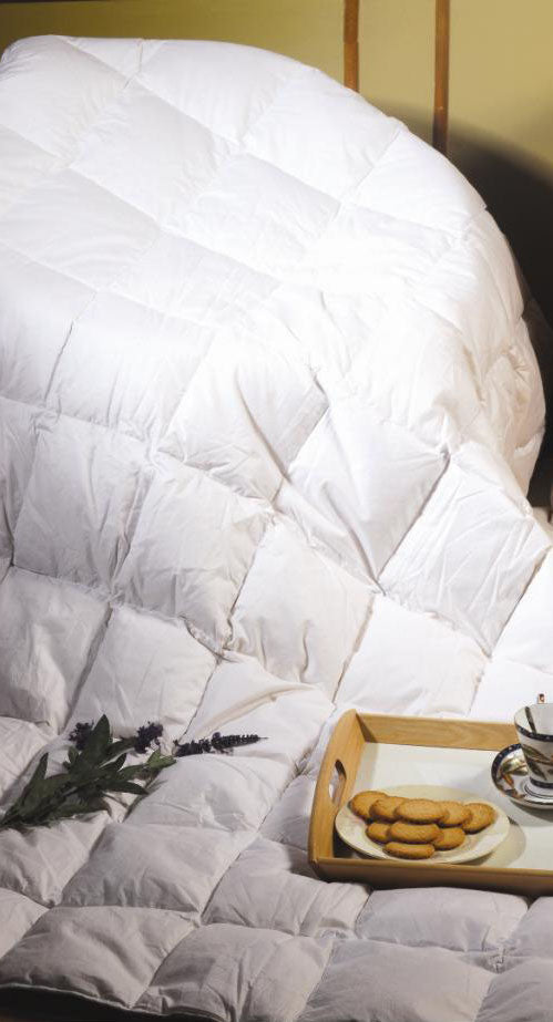 King Single Quilt - 100% White Duck Feather