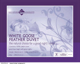 King Single Quilt - 100% White Goose Feather