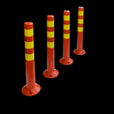 4x Plastic Traffic Bollard Barrier Post Crowd Control Safety