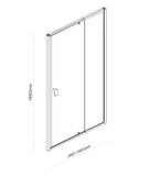 Adjustable Semi Frameless Shower Screen (98~106) x 195cm Australian Safety Glass