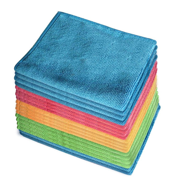 18x Microfibre Cleaning Cloth Microfiber Dish Car Gym Towel Glass 210GSM 40x30cm