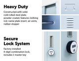 4-Digit Combination Lock One-Door Office Gym Shed Clothing Locker Cabinet Grey