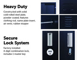 4-Digit Combination Lock One-Door Office Gym Shed Clothing Locker Cabinet Black