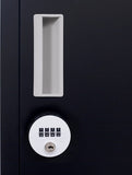 4-Digit Combination Lock One-Door Office Gym Shed Clothing Locker Cabinet Black