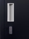 Padlock-operated lock 2-Door Vertical Locker for Office Gym Shed School Home Storage Black