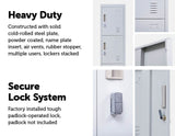 Padlock-operated lock 4 Door Locker for Office Gym Grey