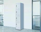 3-digit Combination Lock 4 Door Locker for Office Gym Grey