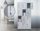 Standard locks 12 Door Locker for Office Gym - Light Grey