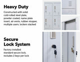 Standard locks 12 Door Locker for Office Gym - Light Grey