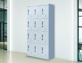 Padlock-operated lock 12 Door Locker for Office Gym - Light Grey