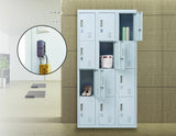 Padlock-operated lock 12 Door Locker for Office Gym - Light Grey