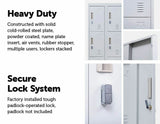 Padlock-operated lock 12 Door Locker for Office Gym - Light Grey