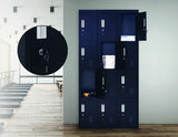 Standard locks 12 Door Locker for Office Gym - Black