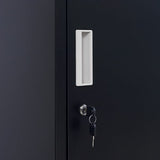 Standard locks 12 Door Locker for Office Gym - Black