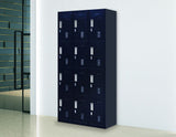 3-Digit Combination Lock 12 Door Locker for Office Gym - Black