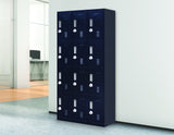 3-digit Combination Lock 12 Door Locker for Office Gym - Black