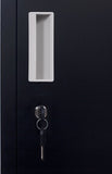 Standard Lock 6-Door Locker for Office Gym Shed School Home Storage Black