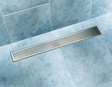 800mm Bathroom Shower Stainless Steel Grate Drain w/Centre outlet Floor Waste