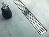 1000mm Bathroom Shower Stainless Steel Grate Drain w/Centre outlet Floor Waste Square Pattern