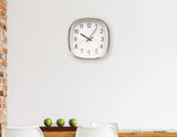 Modern Wall Clock Silent Non-Ticking Quartz Battery Operated Gold