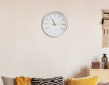 Modern Wall Clock Silent Non-Ticking Quartz Battery Operated Round Gold