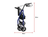 Rollator Walker Walking Frame With Wheels Zimmer Mobility Aids Seat Blue