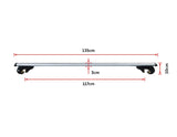 Universal Car Top Roof Rail Rack Cross Bar Aluminium Lockable 1350MM