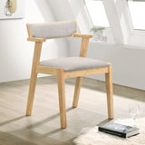 Elmo Dining Chair with Arm Rest in Natural