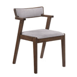 Elsa Dining chair with arm rest in GREY