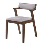 Elsa Dining chair with arm rest in GREY