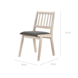 Harriette White Washed Oak Finish Dining Chair ÃÂÃÂ Set of 2