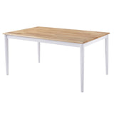Lory 1.2m 4 seater dining table- Natural + White