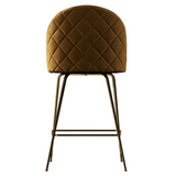 Adie Gold Velvet Barstool Set of Two