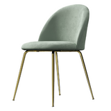 Adie Mint Velvet Dining Chair with Gold Legs Set of 2