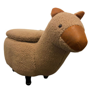 Horace Brown Alpaca Kiddie Ottoman with Storage