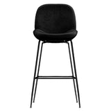 Avery Classic Black Velvet Barstool Set of 2