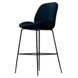 Avery Classic Blue Velvet Barstool Set of 2