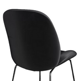 Avery Classic Black Velvet Dining Chair Set of 2