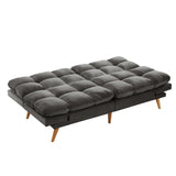 Alexa 3 Seater Velvet Sofa Bed Futon Charcoal