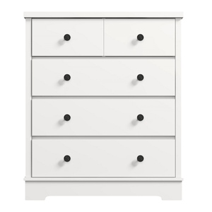 Margaux White Coastal Style Chest of Drawers Tallboy