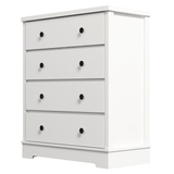 Margaux White Coastal Style Chest of Drawers Tallboy