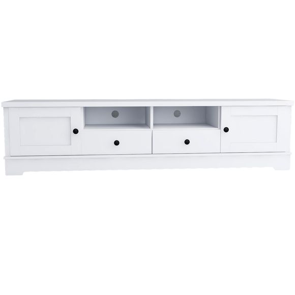 Margaux White Coastal Style 180cm Entertainment Unit